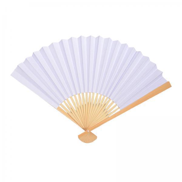2xBamboo Hand Held Fan Blank Handmade for Home Party Favors Preschool Supplies 12 Inch