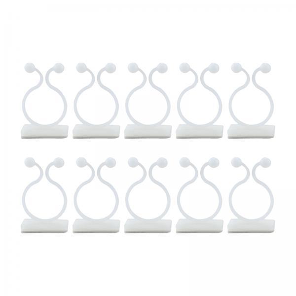 2x10 Pieces Plant Climbing Wall Fixture Clips Self Adhesive for Decorations White M