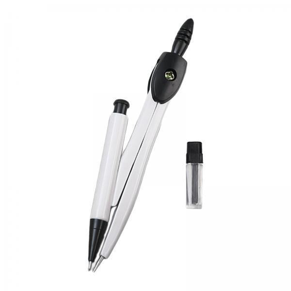 3xProfessional Compass for Geometry, Metal Compasses Circle Drawing Tool White