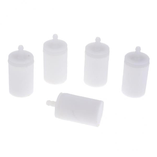 4x5 pieces Plastic Gas Fuel Fliter for Chainsaw Blower Engine Machine White