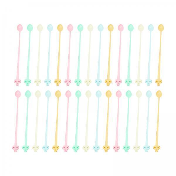 4x30x Coffee Stirrers Spoons 5 inch Colorful Food Grade Disposable Stir Sticks