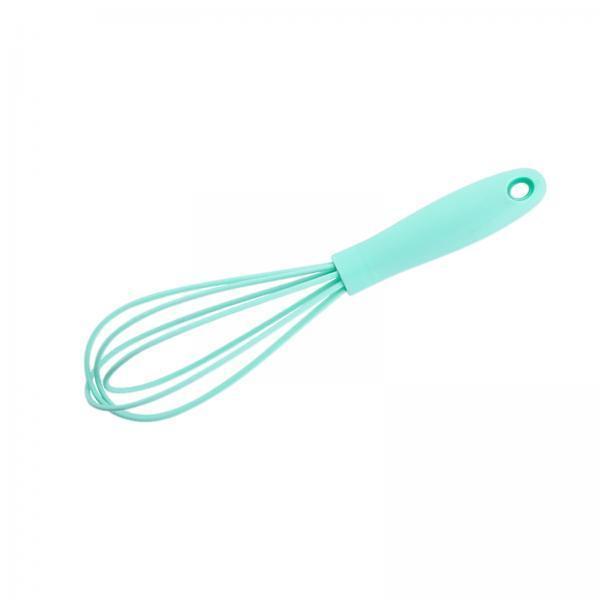 4xSilicone Whisk Kitchen Utensil Non Scratch Mixer Egg Beater Frothing Green