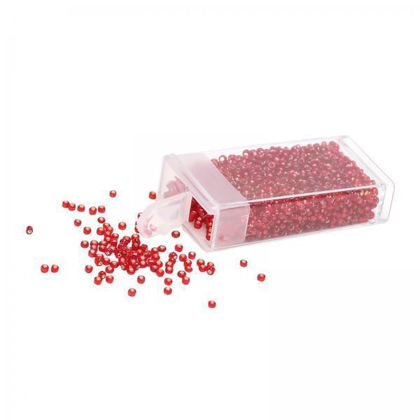 2x1000Pcs Glass Seed Beads Kit 2mm Craft Beads for Crafting DIY Jewelry Making Red