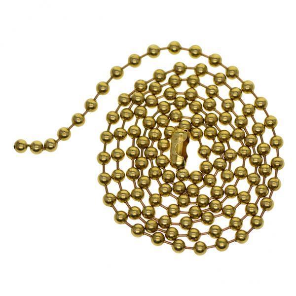 2x1Strand Brass Round Beads Ball Chain Connecor for Jewelry Making 20inch