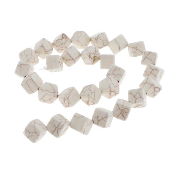 2x30Pcs Turquoise Loose Beads Spacer Jewelry Making Charms White