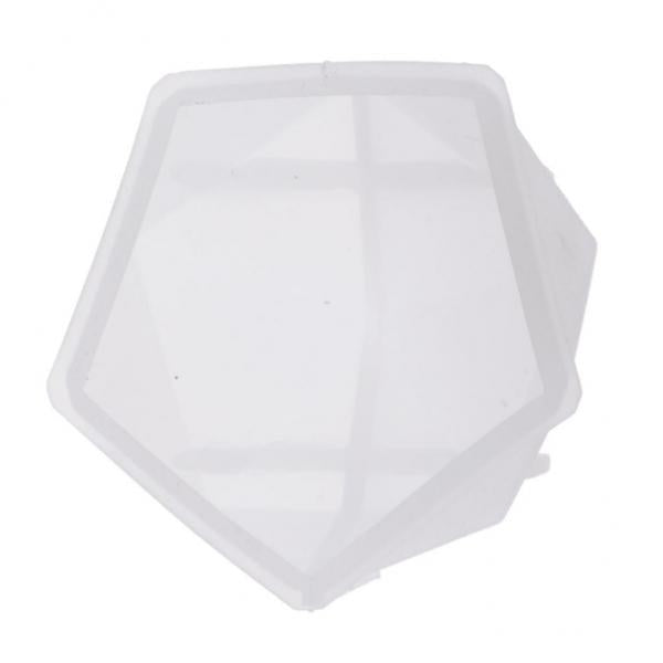 4xSilicone Mold Polygon Resin Casting Molds Jewelry Making Moulds Tool 55x44MM