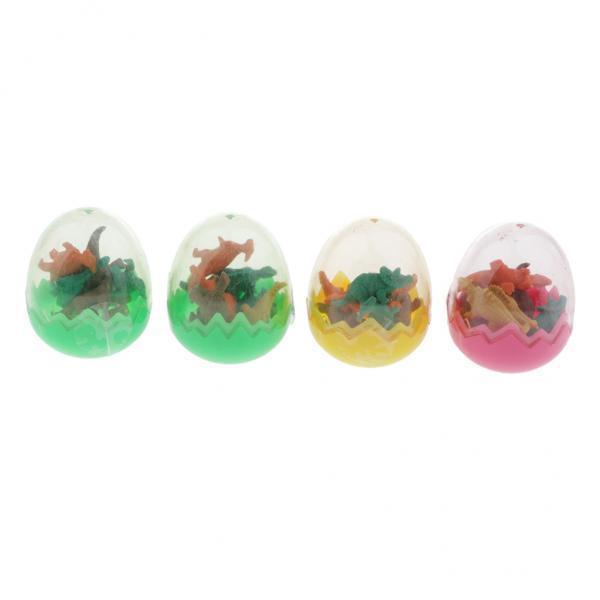 4x28Pcs Dinosaurs Rubber Eraser Student Animal Pencil Erasers Stationery
