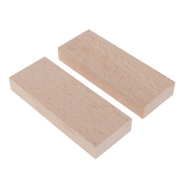 2x2Pc Square Wood Stick Block Unfinished Woodcraft Dowel Rod 15x40x105mm