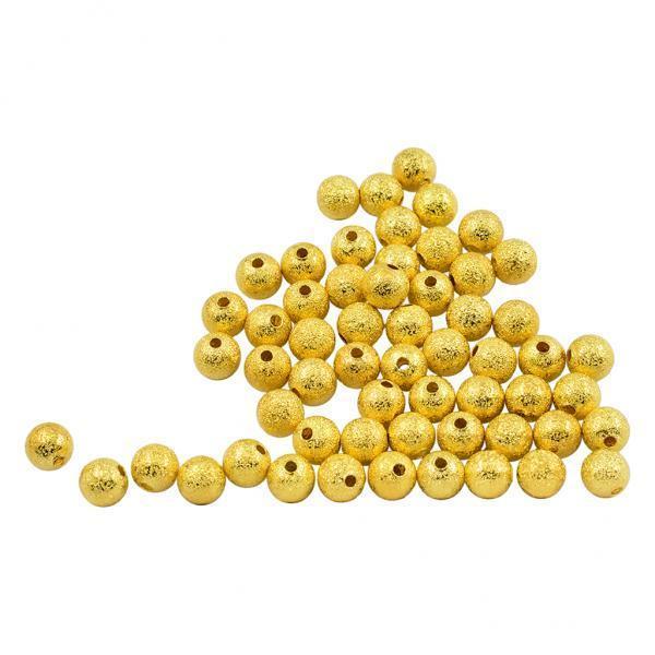 2x50 Pieces Brass Seamless Round Spacer Beads for Jewelry Making DIY Craft