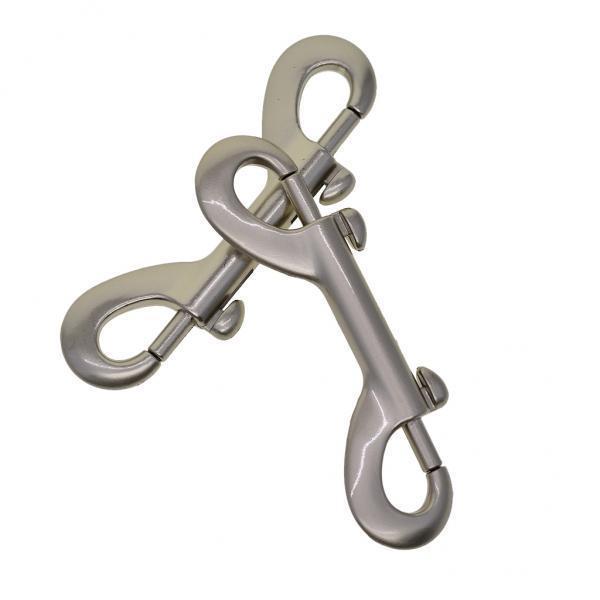 3x2pcs Double End Gate Snap Hook Key Holder Alloy Clip Keychain