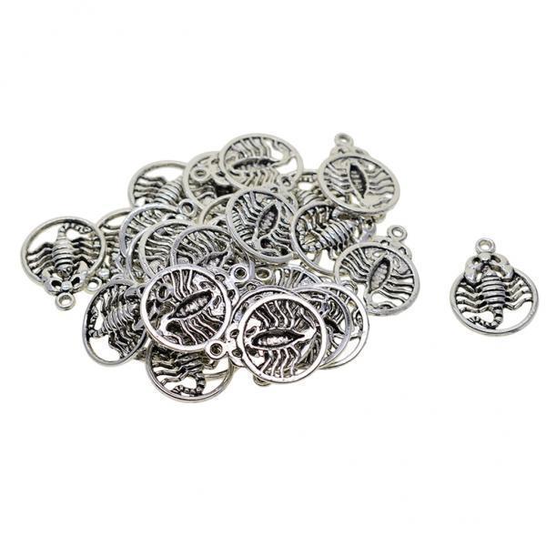 3x30x Tibetan Silver Scorpions Charms Pendants for DIY Neckalce Jewelry Making