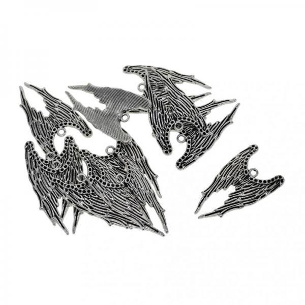 3x10pcs Tibetan Silver Large Angel Wing Charms Pendants Bookmark 38x22mm
