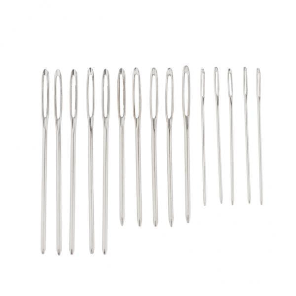 2xHand sewing needle knitting Darning Threading Supply 15pcs large eye needle