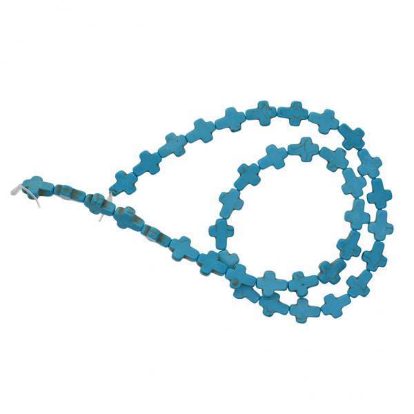 2x1 Strand of Cross Spacer Beads Strand Jewelry Making Turquoise