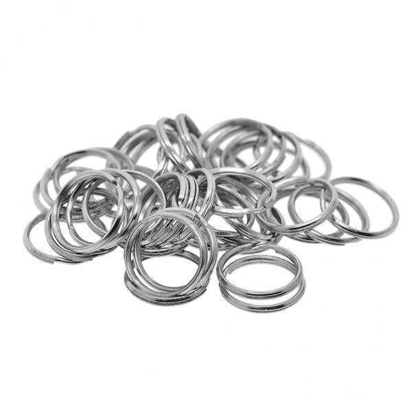 2x50 Pieces Iron Round Split Key Rings Keyrings Loop Jewelry Findings 20mm