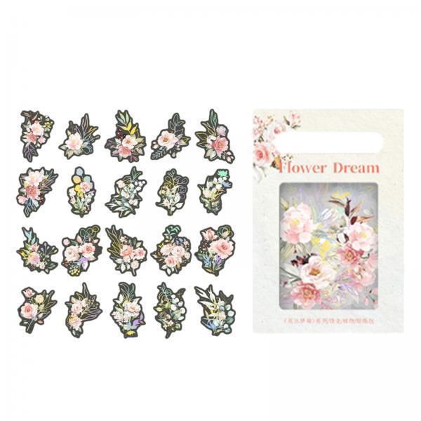 3x40Pcs Plant Stickers Set Scrapbooking Stickers for Planner Diary Card Making Flower