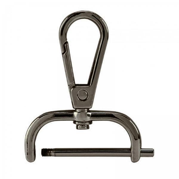 2xSwivel Snap Hooks Replacement DIY Crafts Trigger Clips Swivel Lobster Clasps 31mm Black