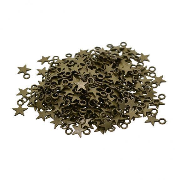 4x300 pcs small Antique Bronze Star Charms Pendant Jewelry DIY Making