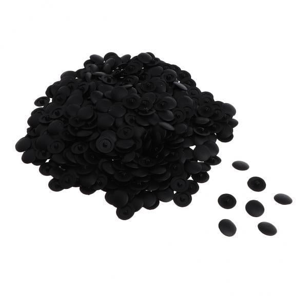 4x500Pack Round Phillips Screw Hole Cover Furniture Decorative Screw Cap Black