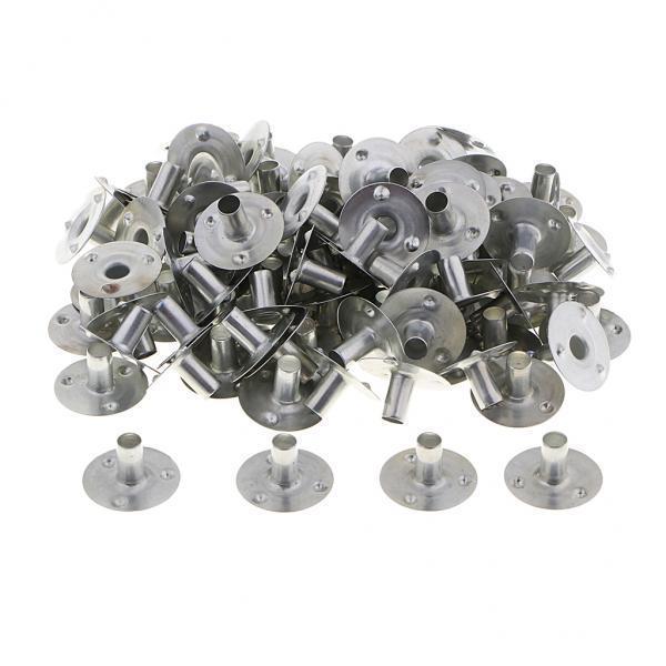 3x100 Pieces Metal Candle Wick Sustainers Tabs Base for Candle Making 20x5mm