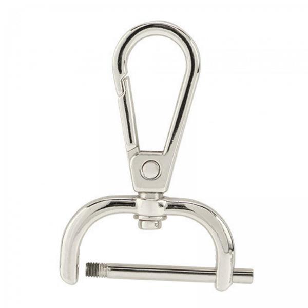 4xSwivel Snap Hooks Replacement DIY Crafts Trigger Clips Swivel Lobster Clasps 25mm Silver