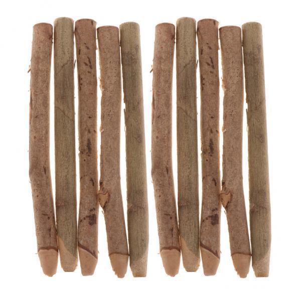 2x10 Pieces Natural Unfinished Wood Sticks Dowel Rods for Crafting DIY Hobbies