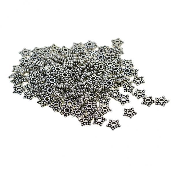 4x100pc 8mm Star Tibetan Silver Spacer Loose Beads Jewelry Findings DIY Making