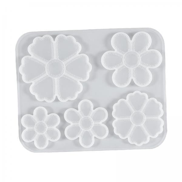 3xSilicone Flower Pendant Mold Jewellry Making Resin Mould Epoxy Casting Craft