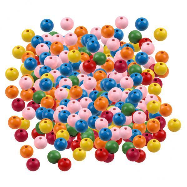 3x500pcs Round Wood Beads Mixed Color Loose Spacer Beads Jewelry Making 8mm