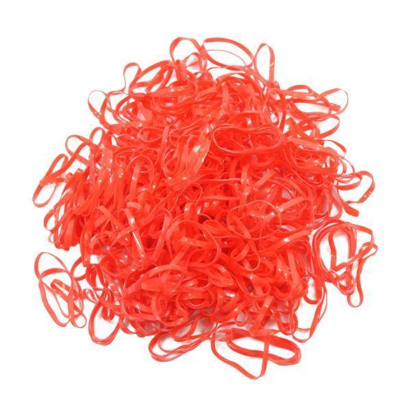 2x Rubber Band Ponytail Holder Rubber Hair Decoration Hair Elastic Red