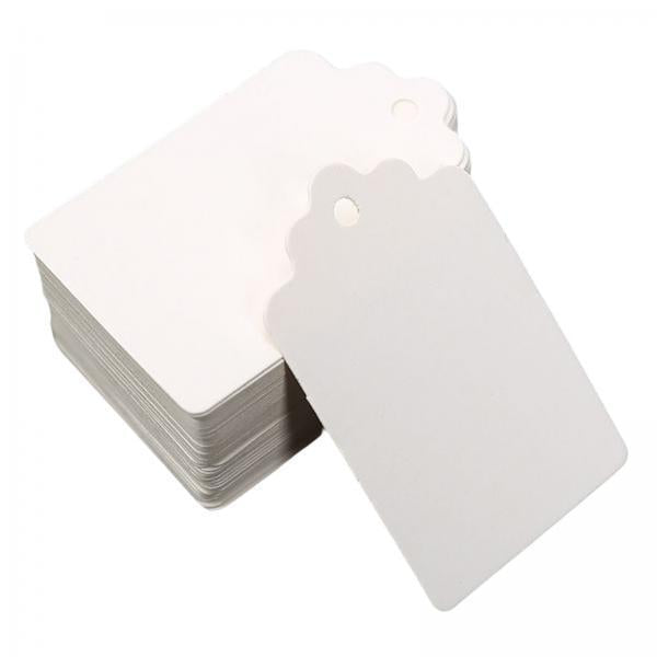 2x100Pcs DIY Paper Gift Tag Vintage Style for Baking holiday Thanksgiving White