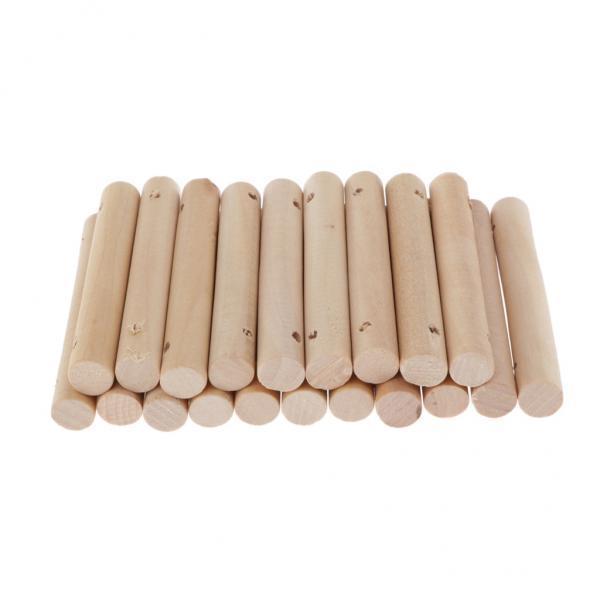 3x20 Pieces Round Wooden Stick DIY Unfinished Wood Crafts Making 7x1cm