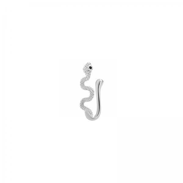 2xSnake Nose Ring Tragus Ring Copper Fashion Punk for Women Girls Body Jewelry Silver