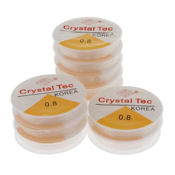 3x10 Rolls Clear Elastic Beading Stretch Thread for Jewelry Making 0.8mm