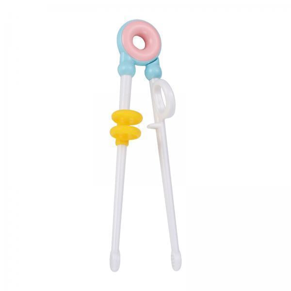 2xChild Eating Training Helper Chopsticks Easy to Use Baby Learn Chopsticks Blue Donut