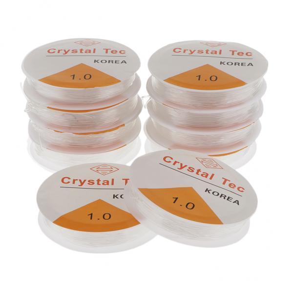 4x10 Rolls Clear Elastic Beading Stretch Thread for Jewelry Making 1.0mm