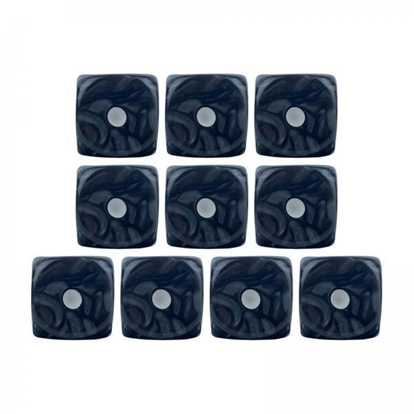 2x10x 6 Sided Dices Set Playing Dices Game Dices for KTV Role Playing Game Black