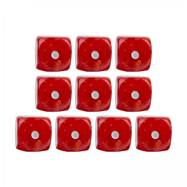 3x10x 6 Sided Dices Set Playing Dices Game Dices for KTV Role Playing Game Red