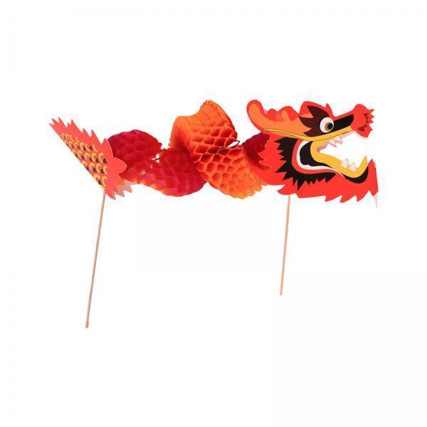 2x3D Chinese Paper Dragon Toys Hanging Handmade Crafts for Party New Year Kids