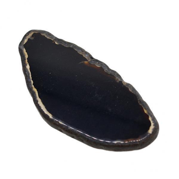3xBlack Irregular Agate Quartz Slice Drilled Pendant Jewelry Making Charms