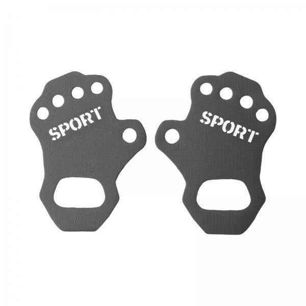 2xWorkout Gloves Hand Grips Weightlifting Grip Pads for Men Women Deadlift M Grey
