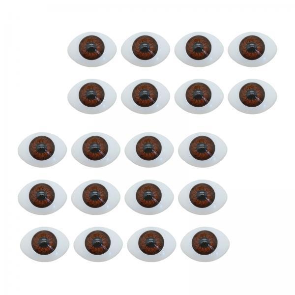 3x10 Pairs 11x14mm Doll Simulated Eyes Kit for Animal Stuffed Toys Brown