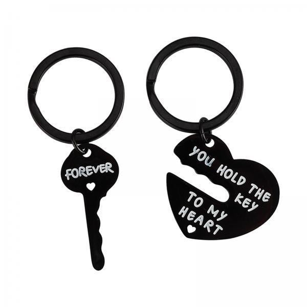 3x2x Valentine's Day Keychain Romantic Valentine Gift for Birthday Anniversary Black