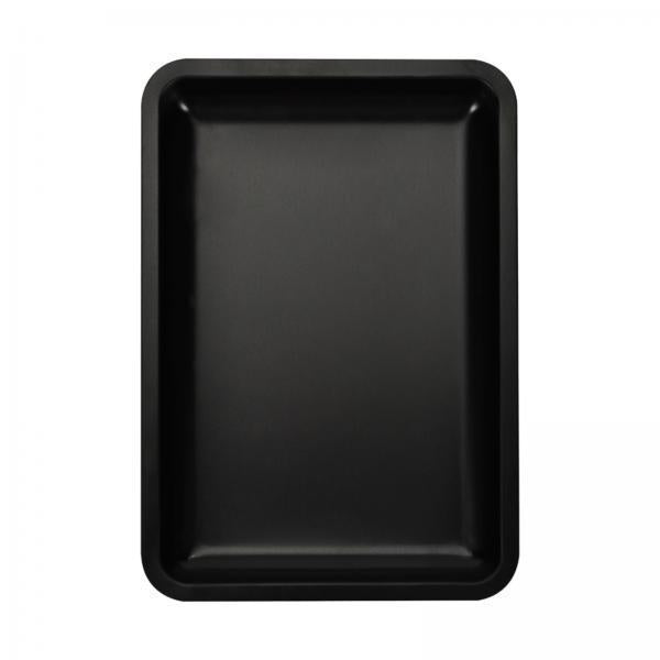 3xVanity Tray Stainless Steel Tray Nail Art Tools Tray for Wedding Table Party Black