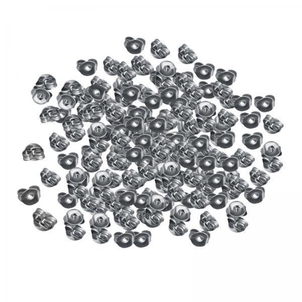 3x100x Earring Backs Replacements Back Pads Earring Stoppers 4mmx5mm for Studs