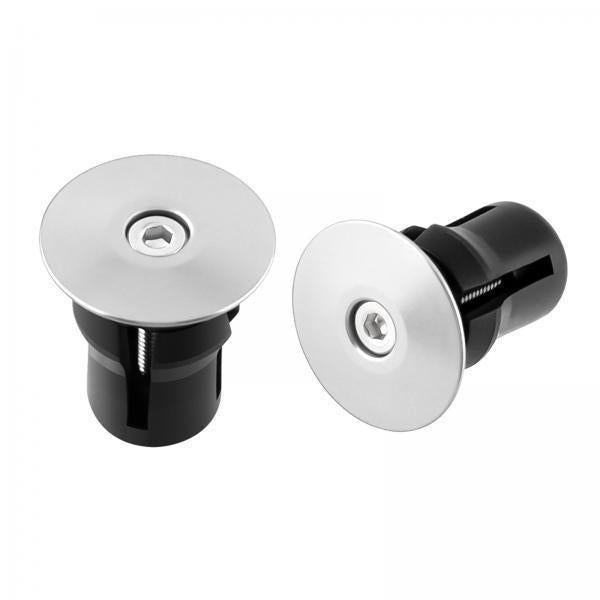 2x2x Bike Handle Bar Plugs Cap Bikes Bar End Plugs for BMX Cycling Most Bicycle Silver No Mark