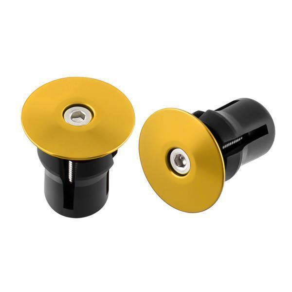 4x2x Bike Handle Bar Plugs Cap Bikes Bar End Plugs for BMX Cycling Most Bicycle Gold No Mark
