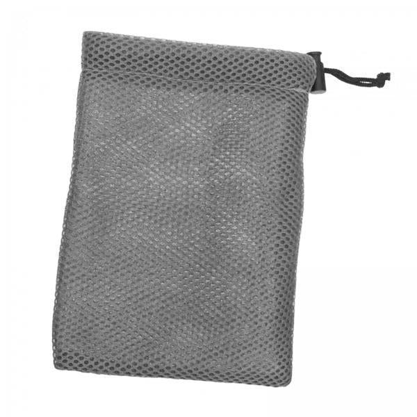 3xSmall Mesh Drawstring Bag Durable Mesh Bag for Cosmetics Golf Balls Swimming Gray