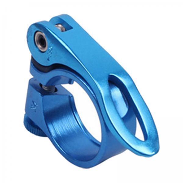 2xBike Seat Post Clamp Bike Seatpost Clamp Durable Seatpost Collar for Cycling Blue 34.9mm