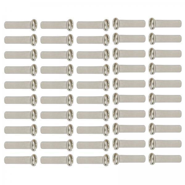 4x50Pcs Bike Spoke Nipples Spoke Decoration End Tips Nipples Bicycle Spoke Cap 16mm 14G Argent
